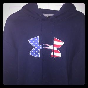 Used Men’s patriotic Under Armour hoodie
